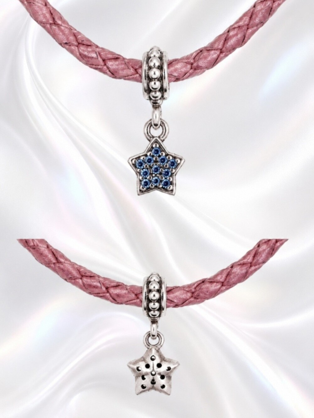 Vintage Pandora Sterling Silver Celestial-Themed Dangle Charm "Blue Star"